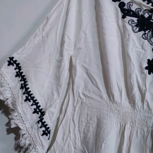 Brand New Kaftan Style White Top For Women