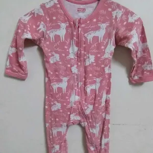 Babyhug Full Sleeves Footed Sleepsuit Animal Print