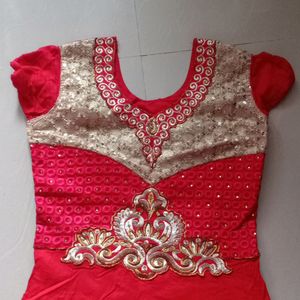 Red Anarkali