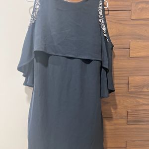 Kazo Dress With Work On Shoulders