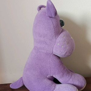 A Purple Hippo Soft Toy