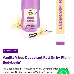 Plum Vanilla Vibes Deodorant Roll On(New)