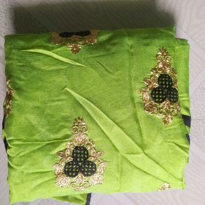 Green Silk Cotton Chudidar Top