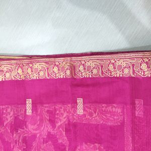 Pink Colored Beautiful Saree 💕