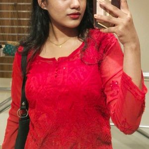 Red Short Kurti