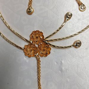 Golden Necklace Set For Party