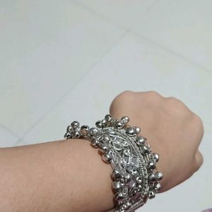 Silver Oxidized Bracelet