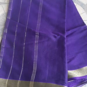 plain purple saree