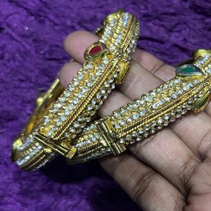 Golden Elegance: Kada Bracelet Set