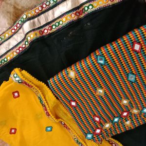 Black Multi Colour Lehnga,Kurta