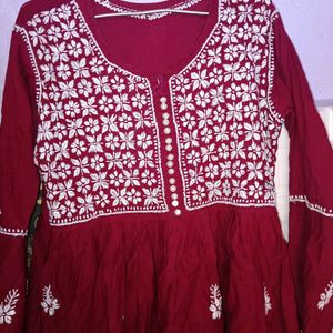 Maroon Red Short Kurti❤️😍