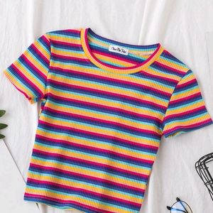 Trending Multicolour Crop Tshirt