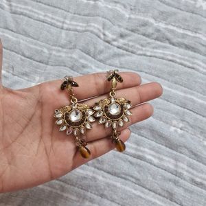 Ethnic Brown Earrings