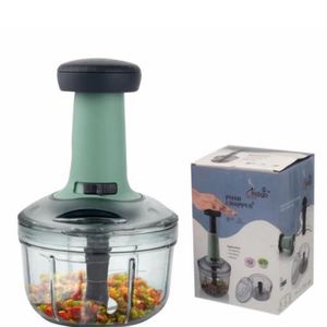 2 in 1 Push Chopper with 6 Blades 800 ML