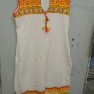 Cut sleeve Kurta Off White