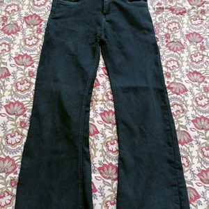 Black Jeans with fringed hem