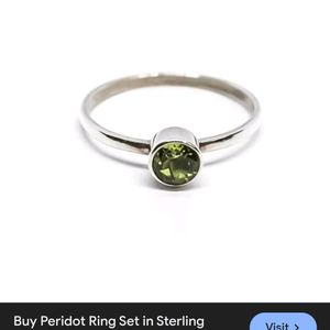 Original Silver With Peridot Ring