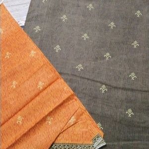 Cotton Saree With Contrast Blouse