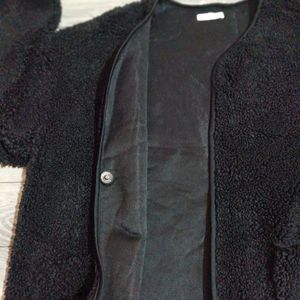 Teddy Jacket In Jet Black Mint Condition