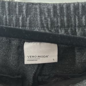 L Size Vero Moda Grey Tapered Pants