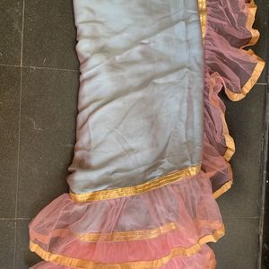 New Unused Ruffle Saree