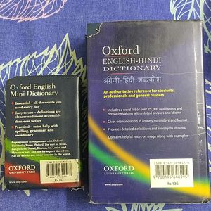 Oxford English-Hindi Dictionary (Large And Mini)