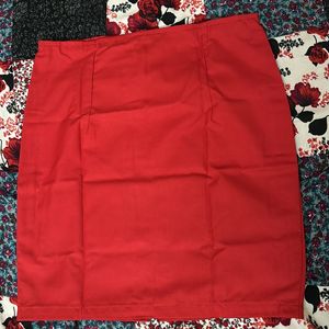 2 Red Skirts Combo For Girls