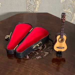 Price Drop!!Miniature Guitar With Stand And Case