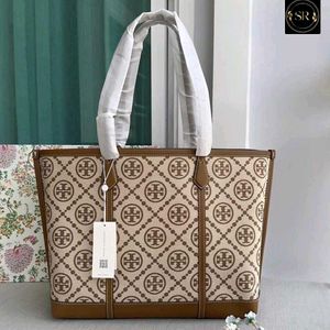 TORY BURCH PERRY MONOGRAM 3 COMPARTMENT TOTE BAG