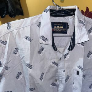 NEW GREY PRONTED SHIRT WITH GREAT QUALITY