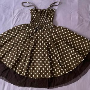 Brown Polka Dot Dress