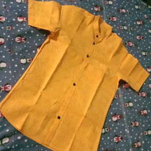 Golden/Yellow Paper Cotton Shirt