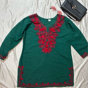 Womens Short Chikenkari Kurti 💐💯