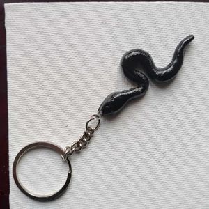 Black Mamba Keychain Clay Resin