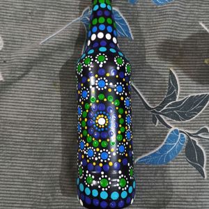 Handpainted Manadal Art Glass Bottles