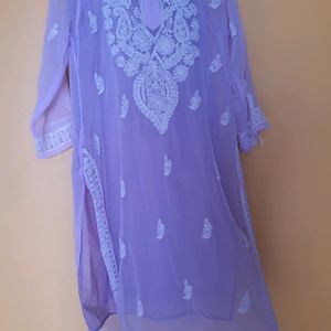 Lavender Georgette Kurta