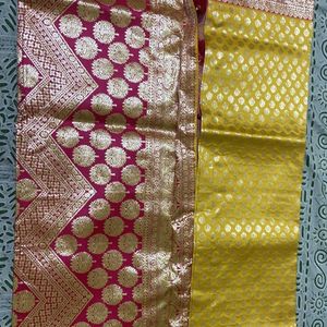 🛍️ @₹3099 Banarasi Silk Saree With Blouse Piece