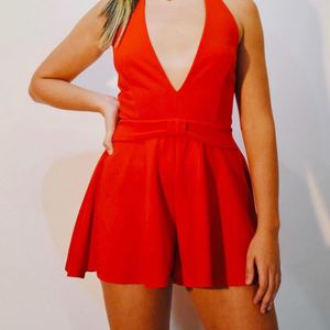 Red Vintage Romper