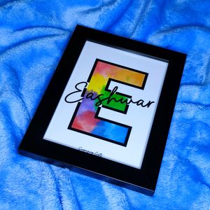 Alphabet Name Digital Art Frame (5x7in)