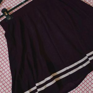 Purple Flared Skirt