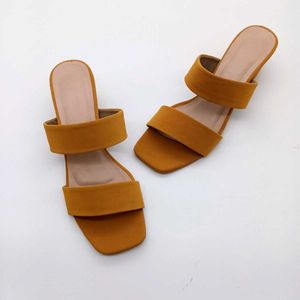 Mustard Yellow Vegan Leather Block Heels 2 Inches.