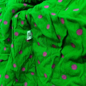 Pink & Green Kurta Set