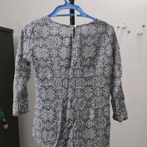 Blue Short Kurta Top