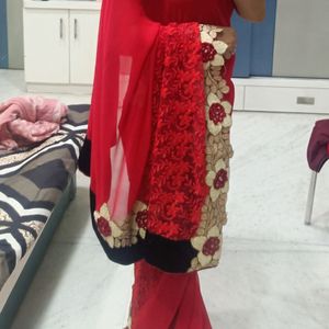 Red Hot Saree