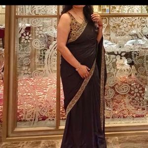 Formal Black Saree