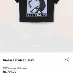 H&M Ariana Grande Printed Baby Tee