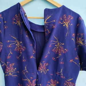 Realform WOMEN BLUE FLORAL PRINT DRESS