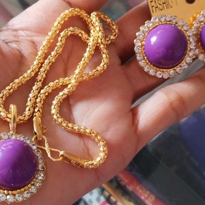 Sale For Today Purple Pendant Set