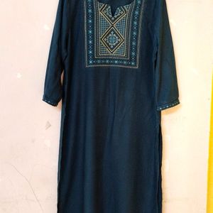 Melange Brand Navy Blue Colour Kurtas For Women