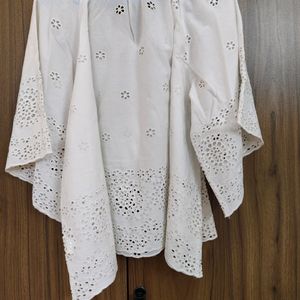 Cotton White Colored Chicken Top